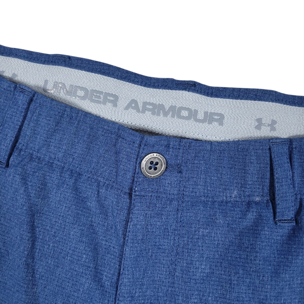 Under Armour Match Play Golf Shorts Mens 40 Blue Loose‎ Casual Sporty Heatgear